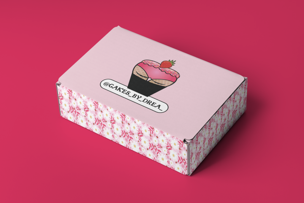 Cake by Drea's custom brand packaging