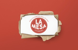 La Mesa Pizzaworks business cards.